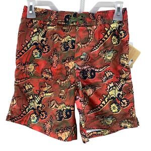 NWT New Disney Cars on the Road Boys Large 9/10 Lined UPF 50+ Swimming Trunks